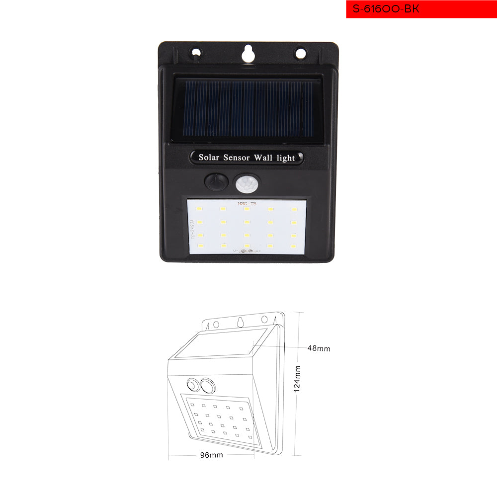 IP44 4W פאנל סולארי נילי לד שחור