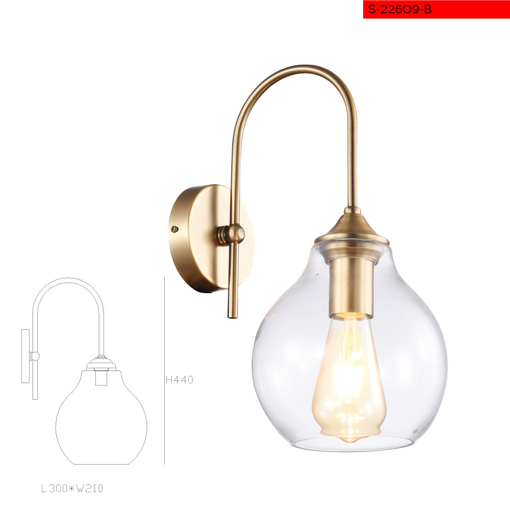 B קיר טופז בודד פליז